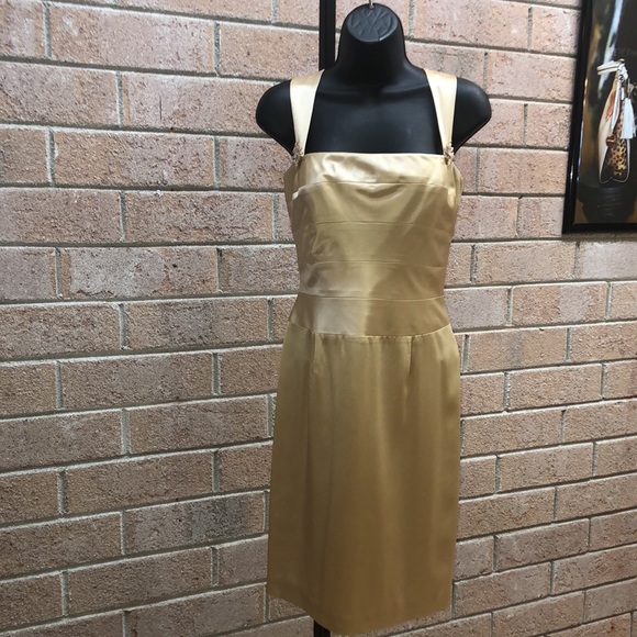 Talbots Dresses & Skirts - Talbots gold silk evening dress with wrap